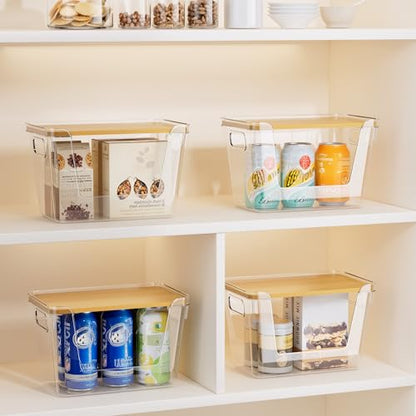 Delamu 2 Pack Trash Bag Dispenser, Stackable Garbage Bag Holder | Clear Acrylic Organizer Bins for Under Sink Organization, Pantry Storage, Cabinet, Kitchen, Laundry, Bathroom - size: XL-2 Pack