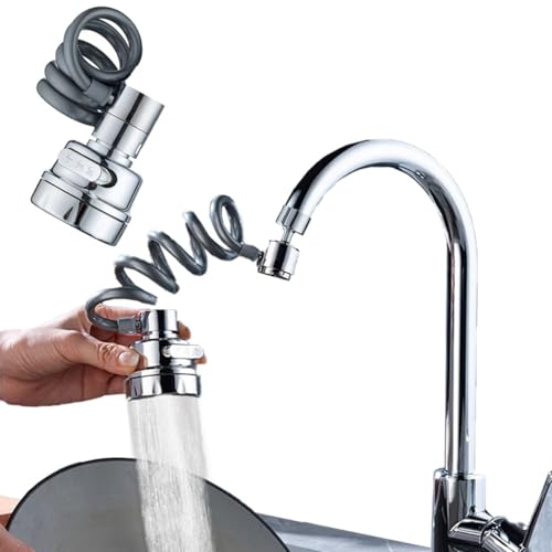 Sink Sprayer Attachment for Faucet, Faucet Extender Sprayer with Stretchable Hose - Kitchen Sink Sprayer, 3 Water Outlet Modes, Kitchen Water Saving Aerator