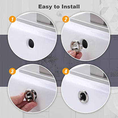 Sink Overflow Ring Brushed Nickel: ARCORA 2 Pack Bathroom Kitchen Sink Basin Trim Overflow Cover Hole Insert Cap - color: Brushed Nickel-2 Pack