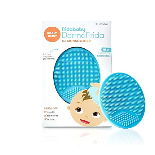 Frida Baby DermaFrida SkinSoother Baby Bath Brush, Baby Essentials, 1 Pack | Cradle Cap Brush for Babies, Baby Essential for Dry Skin, Cradle Cap Treatment and Eczema - style: SkinSoother 1ct
