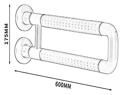 Grab Rails Bath Wall Attachment Handrails,Grab Bar Rails Bathroom Grab Bar, Toilet Armrest, Wall-Mounted Straight Hair Towel Rack, Sturdy Stainless Steel Shower Safety Ha