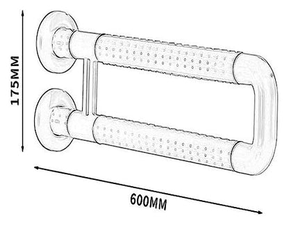Grab Rails Bath Wall Attachment Handrails,Grab Bar Rails Bathroom Grab Bar, Toilet Armrest, Wall-Mounted Straight Hair Towel Rack, Sturdy Stainless Steel Shower Safety Ha