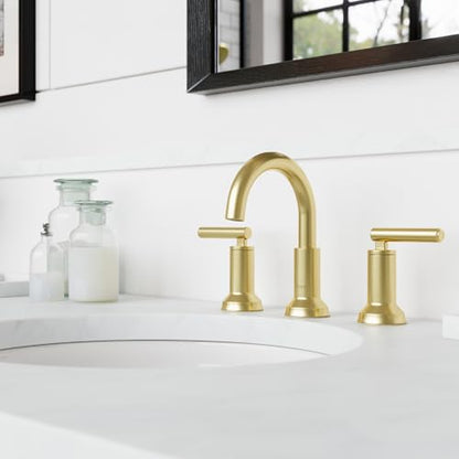 Pfister Capistrano Bathroom Sink Faucet, 8-Inch Widespread, 2-Handle, 3-Hole, NSF Certified, Brushed Gold Finish, LF049CSOBG (Pack of 3) - color: Brushed Gold, size: 3 Pack