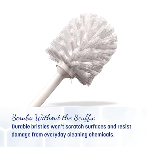 Sparta Flo-Pac Toilet Bowl Brush for Commercial Restrooms, Heavy Duty Toilet Brush with Plastic Handle for Bathrooms, 11 Inches, White