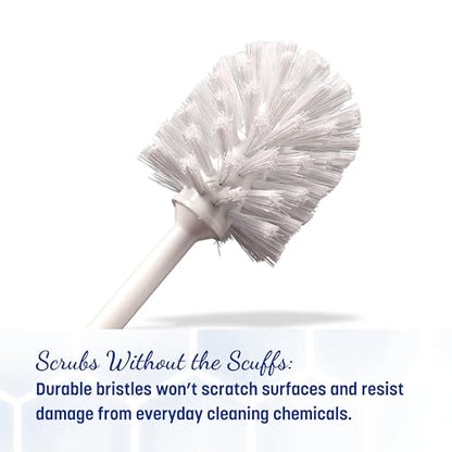 Sparta Flo-Pac Toilet Bowl Brush for Commercial Restrooms, Heavy Duty Toilet Brush with Plastic Handle for Bathrooms, 11 Inches, White