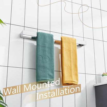KOKOSIRI Towel Holder Chrome Bath Towel Bar Rack 20-Inch Kitchen Holder Polished Stainless Steel for Bathroom Hardware Wall Mounted, 1 Pack B4008CH-L20 - color: Polished Chrome, size: 20-Inch