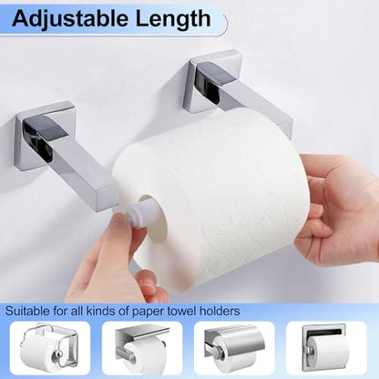 Rindion 4 Pack Toilet Paper Holder Spring Rod, White Toilet Paper Roller Replacement, Plastic Toilet Paper Holder Replacement Rod - color: White