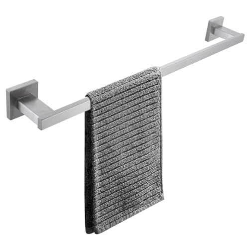 LANC 24-Inch Towel Bar for Bathroom Wall Mounted, Brushed Nickel Bath Towel Rack, SUS304 Stainless Steel Towel Rod for Toilet Bathroom Hardware Towel Holder Towel Hanger, A9010BN-L6 - color: Brushed Nickel, size: 24"