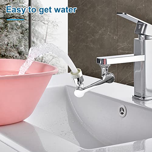 Faucet Extender 1080°Rotating Swivel, Sink Water Faucet Aerator Extension with Robotic Arm,2 Water Flow Modes Universal Fit for Bathroom Kitchen Faucet, Easy DIY Installation