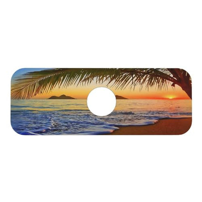 Coco Beach Kitchen sink faucet pad, strong water absorption, anti slip, easy to clean, very suitable for splash and drip prevention, suitable for kitchens and bathrooms - color: Coco Beach