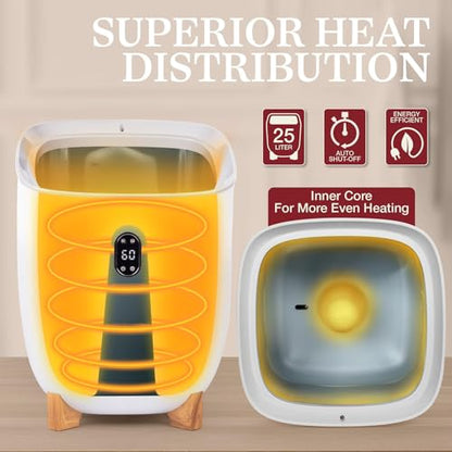 Towel Heating Bucket, Large Capacity, Uniform Heating, One-Button Control, Convenient Timing for a Warm and Comfortable Experience at Home or Spa