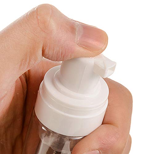 Foaming Dispenser Bottle 7oz Transparent Empty Spray Bottles 2Pcs | Plastic Foam Pump Bottle Travel Soap Bottle Portable Foam Bottle (200ml)