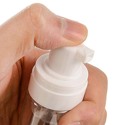 Foaming Dispenser Bottle 7oz Transparent Empty Spray Bottles 2Pcs | Plastic Foam Pump Bottle Travel Soap Bottle Portable Foam Bottle (200ml)