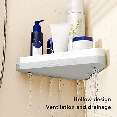 Tyenaza Bathroom Shelf, Triangular Corner Shower Shelf Rack, Wall Mounted Bathroom Shelf Storage Organizer, for Bathroom Kitchen Bedroom