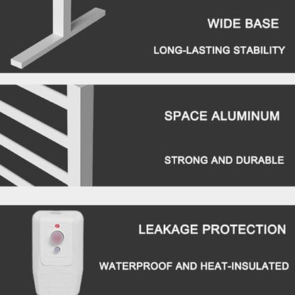 Towel Dryer for Bathroom, Electric Towel Warmer, Towel Warmer Rack for Bathroom, Heated Towel Rack Freestanding, White,One Layer - size: One Layer
