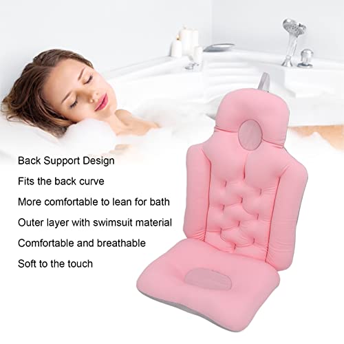 Full Body Bath Cushion for Bathtub Soft Folding Headrest Back Support Bath Cushion for Tub Neck and Back Comfort Adult Bath Mat for Home Use