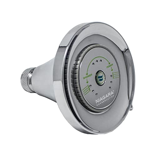 Niagara Conservation Earth Luxe High Efficiency 1.5 GPM Showerhead in Chrome, N3915CH - color: Chrome, style: 1.50 GPM