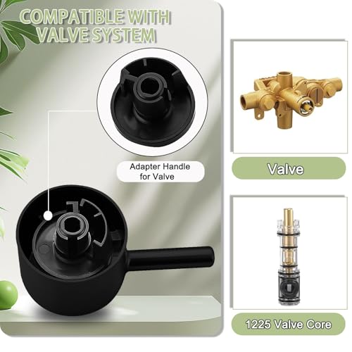 Replacement for 100657 Moen Tub/Shower Lever Handle, Compatible with Moen PosiTemp Valve Systems and Trol Valve, Single Handle Faucets for Adjust Water Volume and Temperature, Matte Black