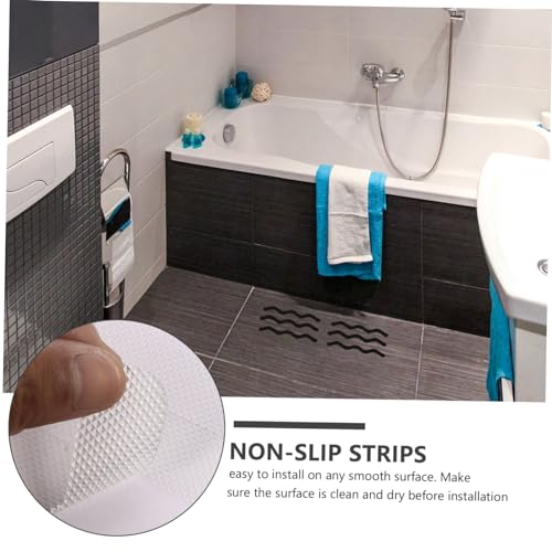 Holibanna 25PCS PEVA Anti-Slip Stickers for Bathtub and Stairs Waterproof Non-Slipping Floor Tape for Bathroom Safety and Slip Prevention Random Color
