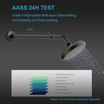 OFFO Shower Head Extension Arm 16 in, Oil Rubbed Bronze Shower Arm Extension Shower Head Extender Made of 305 Stainless Steel Shower Pipe Extension - color: Oil Rubbed Bronze, style: 16 in