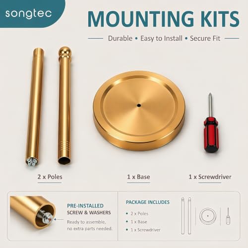 Songtec Toilet Paper Holder Stand Reserve for Bathroom, Holds 4/5 Rolls, Compact TP Roll Holder Storage, Stainless Steel (Gold) - color: Gold