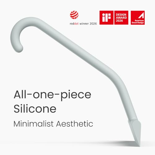 JustHang Shower Squeegee with Built-in Hook, 10-Inch Sage Green | Award-Winning Design, All-One-Piece Soft-Touch Silicone, for Glass Door, Bathroom, Window, Mirror, Tile Wall, Car - color: Sage Green