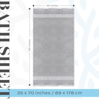 White Classic Luxury Bath Sheets Towels for Adults Extra Large | Highly Absorbent Hotel Collection | 35x70 Inch | 2 Pack (Dolphin Gray) - color: 06: Dolphin Gray