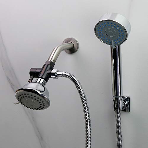 Brass Shower Arm Diverter Valve for Hand Held Showerhead and Fixed Spray Head,G 1/2 3-Way Bathroom Universal Shower System Replacement Part (Oil-Rubbed Bronze) - color: Oil Rubbed Bronze