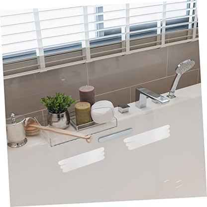 VOSAREA 6pcs Slip Strips for Bathtubs Showers Stairs Floors Transparent Non Slip Adhesive Bath Treads Safety Stickers for Enhanced Grip - size: 6 pcs
