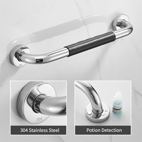 BRRNOO Suction Cups, Shower Heavy Duty Shower Handle Removable Bath Handrails Bathroom Grab Bar Grab Bars for Bathtubs and Showers for Seniors and Elderly, Bathroom Safety Grip (43cm)