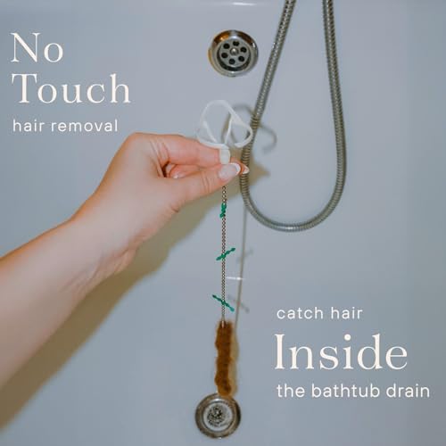 Bathtub Drain Hair Catcher – Disposable Bathroom Hair Trap, Easy to Install in Bathtub Drain, Helps Prevent Clogs – As Seen on Shark Tank - Bathtub Accessories - Bathtub (2-Pack) - color: White Bathtub, size: 2 Count