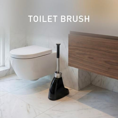 simplehuman Toilet Brush with Caddy Stainless Steel, Black - color: Black, style: Toilet Brush