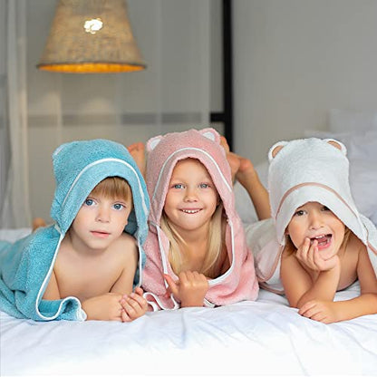 Premium Toddler Towels with Hood - Extra Soft Rayon from Bamboo Toddler Bath Towel (Pink) - color: Pink