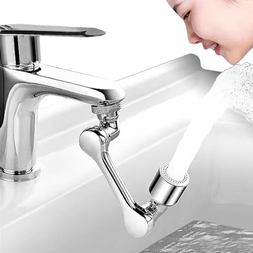 Kitchen Sink Aerator, Dual-function 2 Flow Big Angle Sink Sprayer Attachment, Faucet Replacement Part 55/64'' Female Thread, Chrome