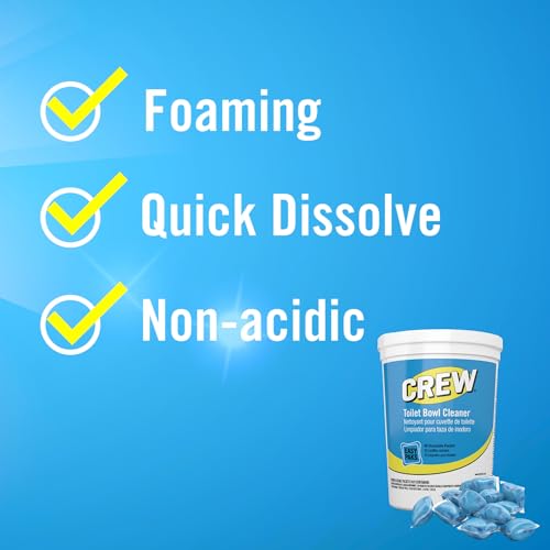 CREW CBD540731 Toilet Bowl Cleaner Easy Paks, Packets Foam & Dissolve to Leave Toilet & Urinal Sparkling Clean, Fresh Floral Scent, Paks, 90-Count - size: 1 Count (Pack of 90)