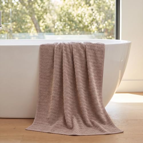 1 Pack Cotton Waffle Bath Towels, Soft & Absorbent, Quick Dry and Lightweight Shower Towel for Gym, Travel, Beach, Pool, Spa 55" x 28" Grey - color: Grey