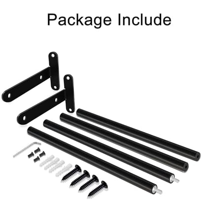 Double Towel Bar, 24 Inch Towel Racks for Bathroom, Stainless Steel Bathroom Towel Holder, Towel Rack Wall Mounted Towel Hanger Towel Rod, Matte Black - size: 24 Inch