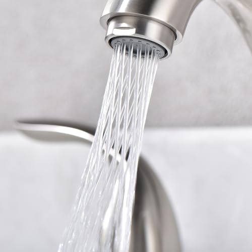 sumerain 8 Inch Widespread Sink Bathroom Faucet Brushed Nickel Two Handle Vanity Faucet - color: Brushed Nickel