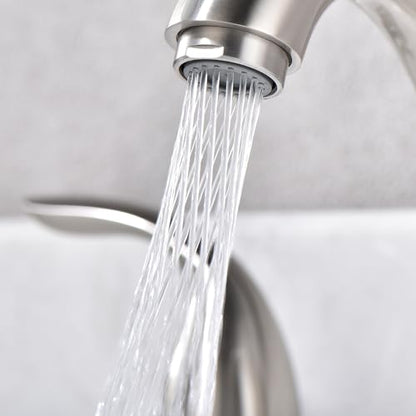 sumerain 8 Inch Widespread Sink Bathroom Faucet Brushed Nickel Two Handle Vanity Faucet - color: Brushed Nickel