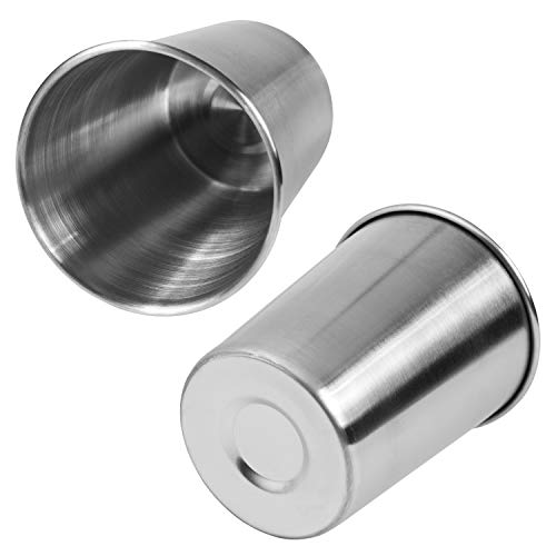230ml Stainless Steel Cups Shatterproof Drinking Glasses, 3 Pack | 8 Ounce Drinking Cups Pint Metal