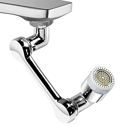 Faucet Extender 1080°Rotating Swivel, Sink Water Faucet Aerator Extension with Robotic Arm,2 Water Flow Modes Universal Fit for Bathroom Kitchen Faucet, Easy DIY Installation