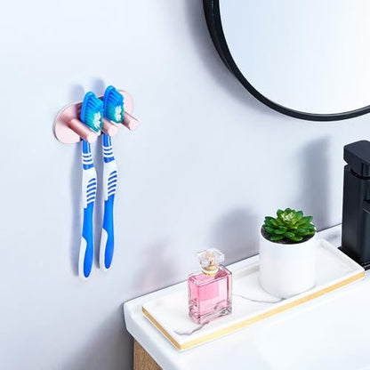 Electric Toothbrush Head Holder, Toothbrush Holders Wall Mounted, Adhesive Tooth Brush Head Holder Organiser, Electric Toothbrushs Holder, Shower Tooth Brushing Holder (Rose Gold, Small) - color: Rose Gold, size: Small