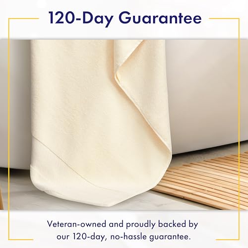 Alusa Home Ultra Soft & Plush Viscose from Bamboo Bath Towels - 700 GSM Luxury Bath Towels - 6 Piece Set - Super Absorbent & Quick Drying (Papyrus) - color: Papyrus, size: 6pc Towel Set
