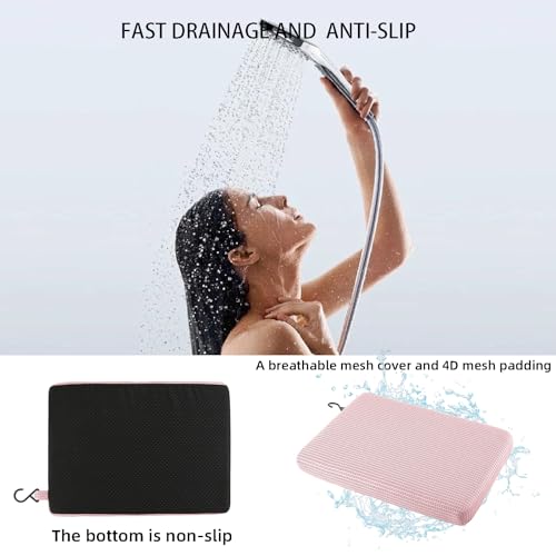 Shower Seat Cushion, Bath Chair Cushion, Bathtub Cushion for Soaking Tub, Non Slip Pad, Shower Safety Mat, Sauna Seat Cushion (Pink) - color: Pink