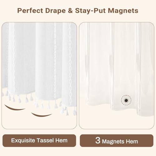BTTN 3 in 1 Shower Curtain with Liner, 36 Inch Stall Boho Linen Thick Striped Cloth Shower Curtain Set with Hook, Half Rustic Hotel Luxury Waterproof Fabric Shower Curtain for Bathroom, White, 36x72 - color: White With Liner, size: 36"W x 72"L (Pack of 1)