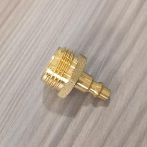 2 Pack Winterize Blow Out Adapter, Brass Winterize Blowout Adapter, Air Compressor Quick Connect 1/4" Plug to 3/4" GHT Garden Hose Fitting with Washers for RV, Boat, Camper and Trailer - style: Winterize Blow Out Adapter