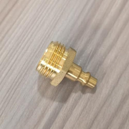 2 Pack Winterize Blow Out Adapter, Brass Winterize Blowout Adapter, Air Compressor Quick Connect 1/4" Plug to 3/4" GHT Garden Hose Fitting with Washers for RV, Boat, Camper and Trailer - style: Winterize Blow Out Adapter