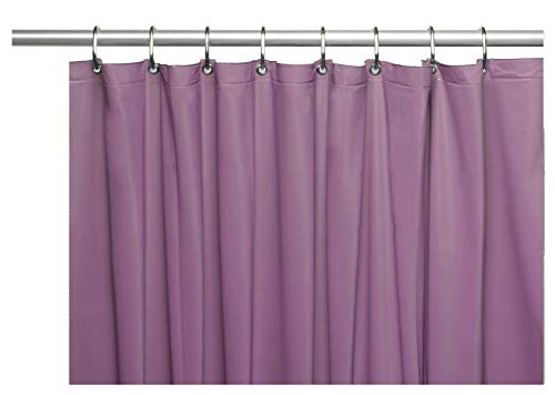 Venice Elegant Home Heavy Duty Vinyl Shower Curtain Liner with 12 Metal Grommets Purple - color: Purple