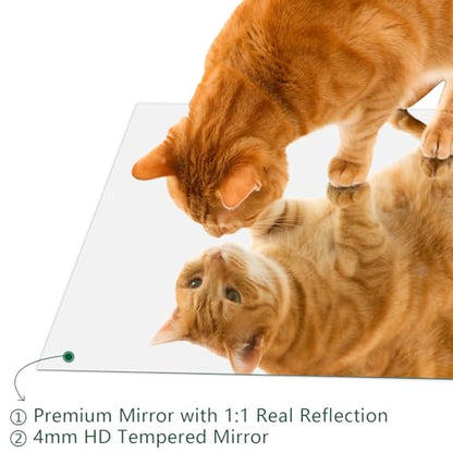 Frameless Wall Mirror 24"x32" Bathroom Vanity Mirror Shatterproof | Modern Wall Mount Mirror, Horizontal & Vertical, Rectangle Mirror for Over Sink, Living Room, Bedroom - size: 24"L x 32"W