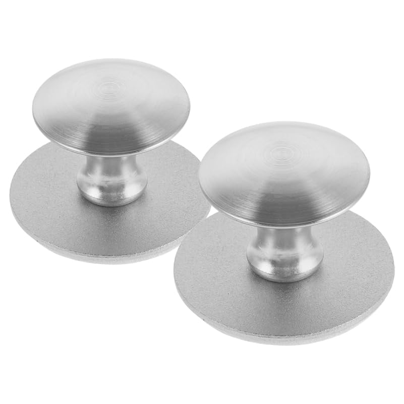 2pcs Self-Adhesive Suction Cup Door Handles Stainless Steel Cabinet Pulls for Shower Doors Glass Sliding Cabinets No Drilling Installation